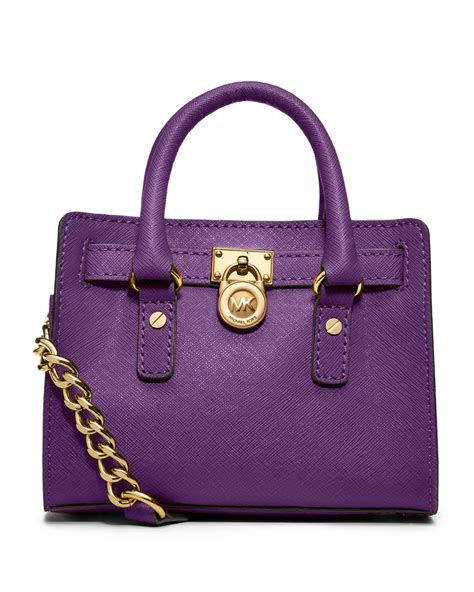 michael kors purple hamilton bag